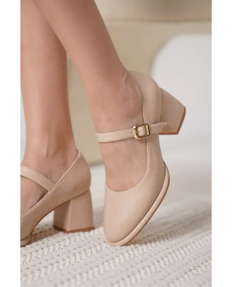 Nude Cilt Kadın Topuklu Ayakkabı TR18MS08D