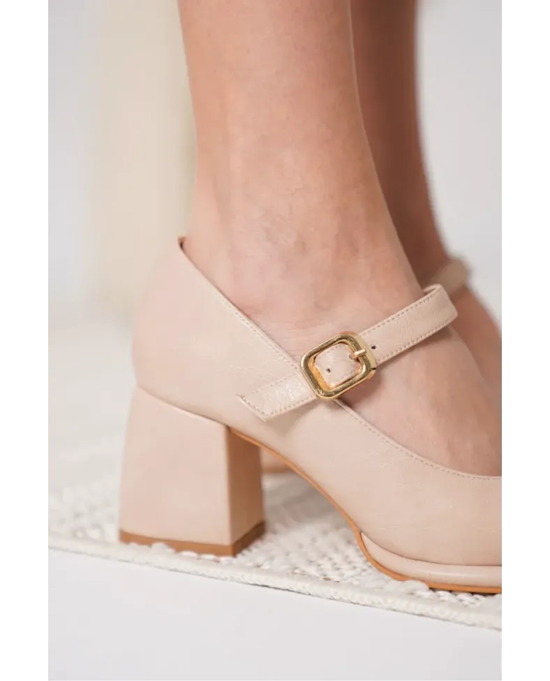 Nude Cilt Kadın Topuklu Ayakkabı TR18MS08D