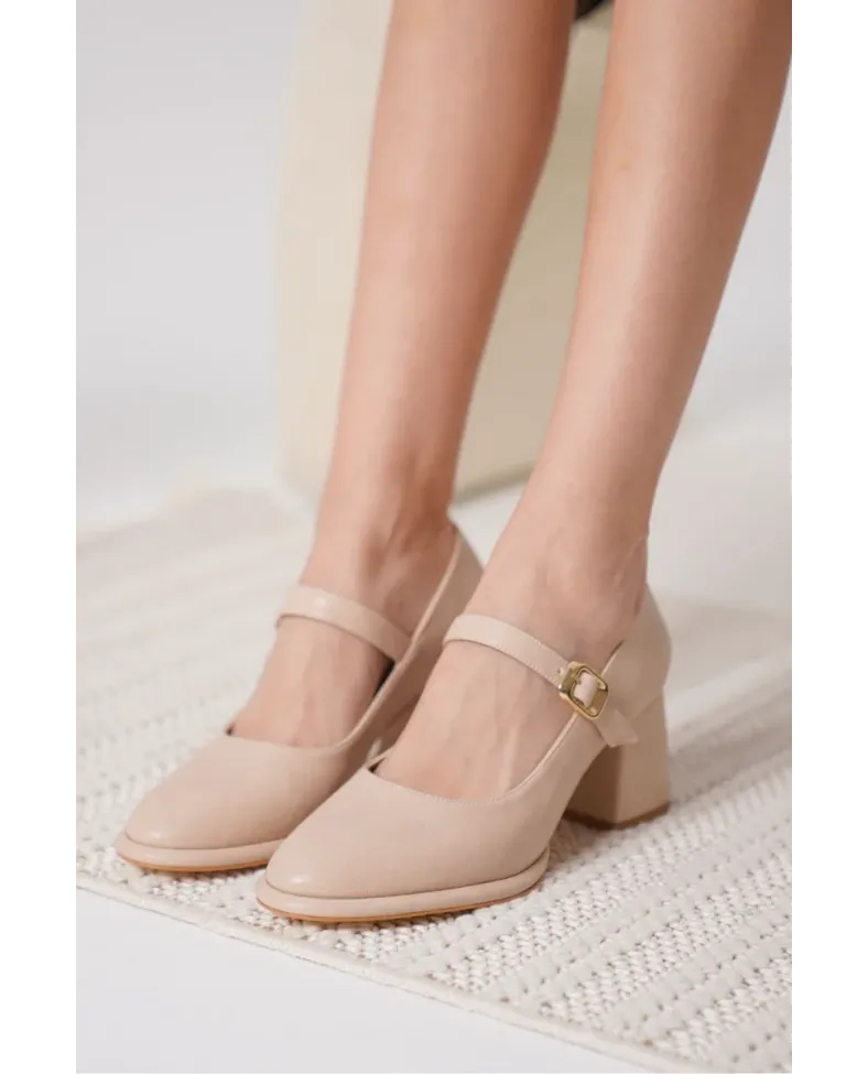 Nude Cilt Kadın Topuklu Ayakkabı TR18MS08D