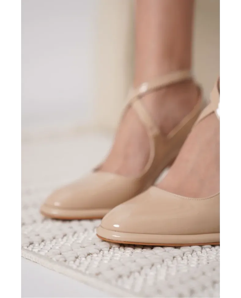 Nude Rugan Kadın Topuklu Ayakkabı TR18MS09B