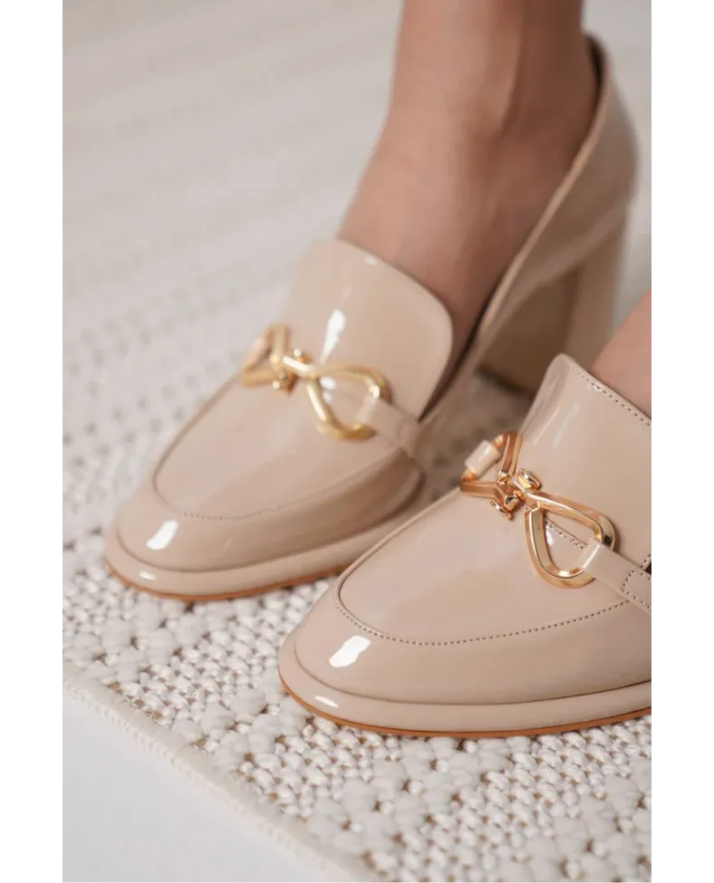 Nude Rugan Kadın Topuklu Ayakkabı TR18MS10B