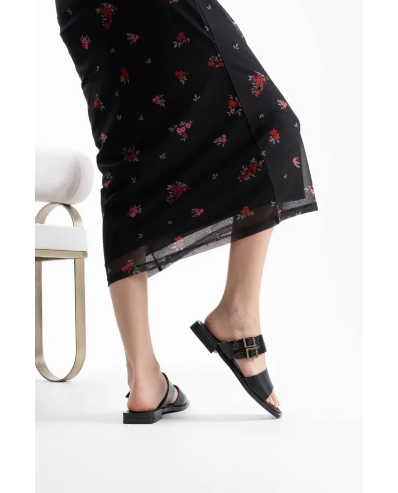 Siyah Hakiki Deri Terlik TR31MY33A