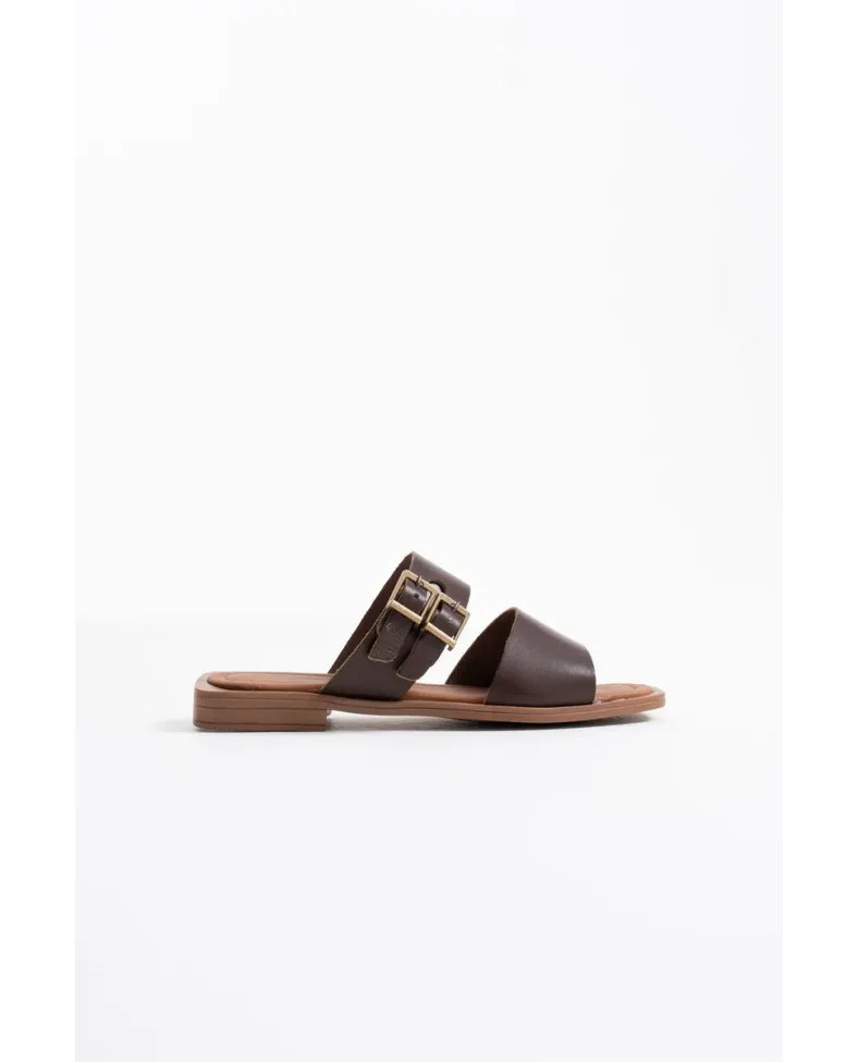 Acı Kahve Hakiki Deri Terlik TR31MY33D