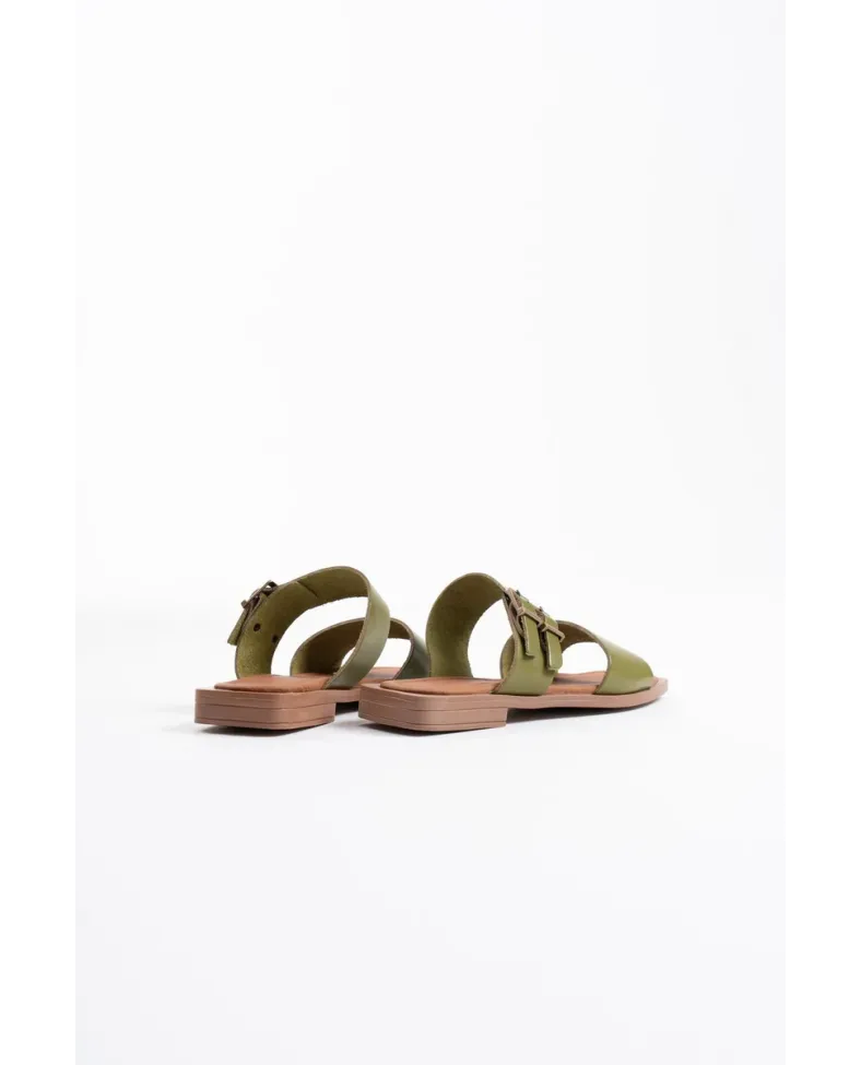 Haki Yeşili Hakiki Deri Terlik TR31MY33F