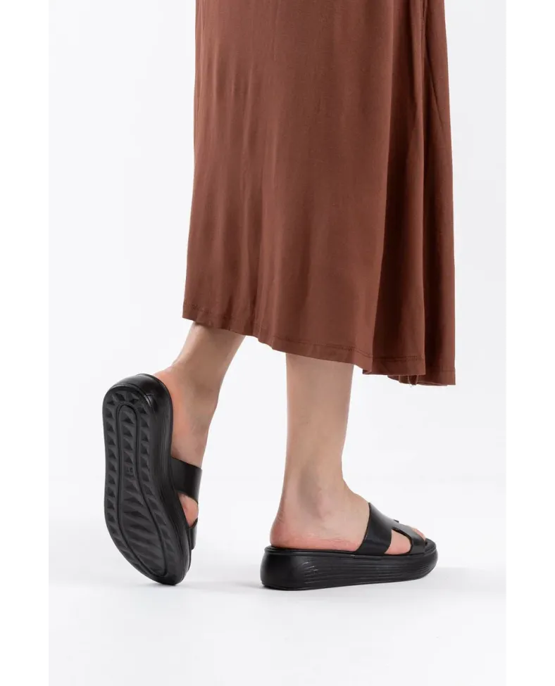 Siyah Hakiki Deri Terlik TR31MY54A