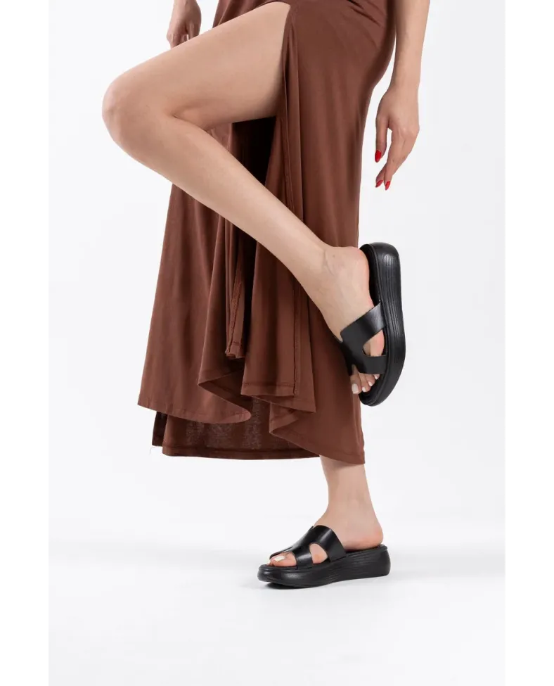 Siyah Hakiki Deri Terlik TR31MY54A