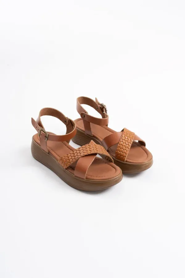 Taba Hakiki Deri Sandalet TR31MY58B