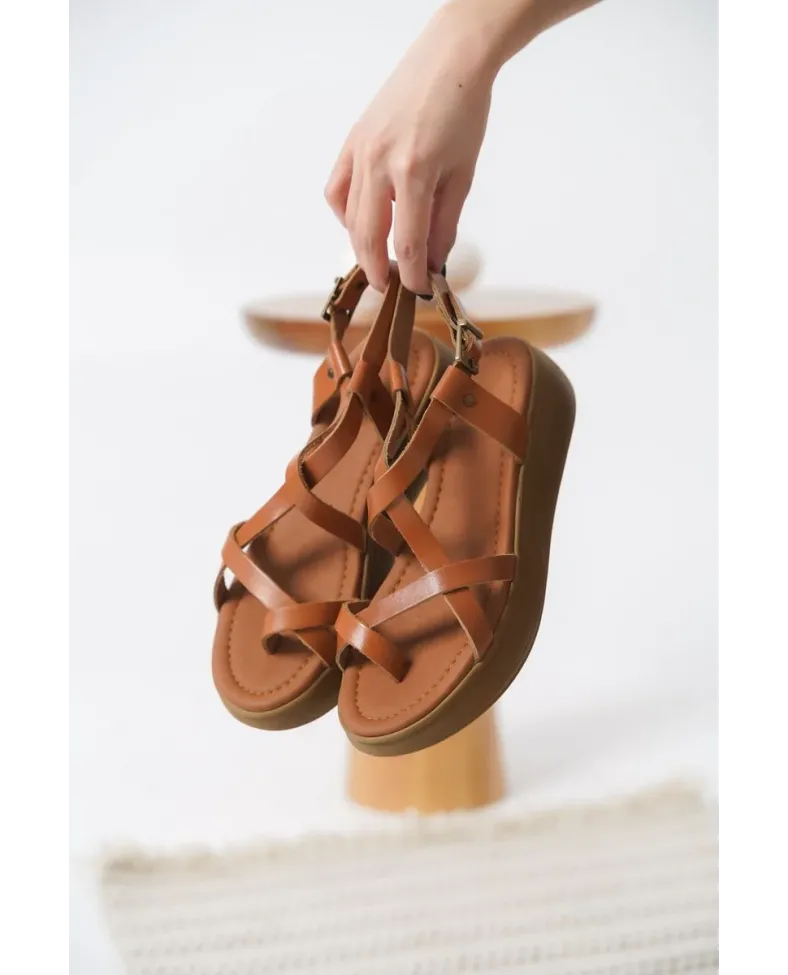 Taba Hakiki Deri Sandalet TR31MY59B