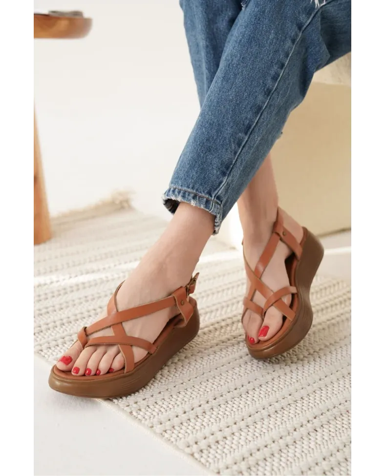 Taba Hakiki Deri Sandalet TR31MY60A