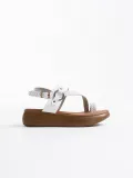 Beyaz Hakiki Deri Sandalet TR31MY64B