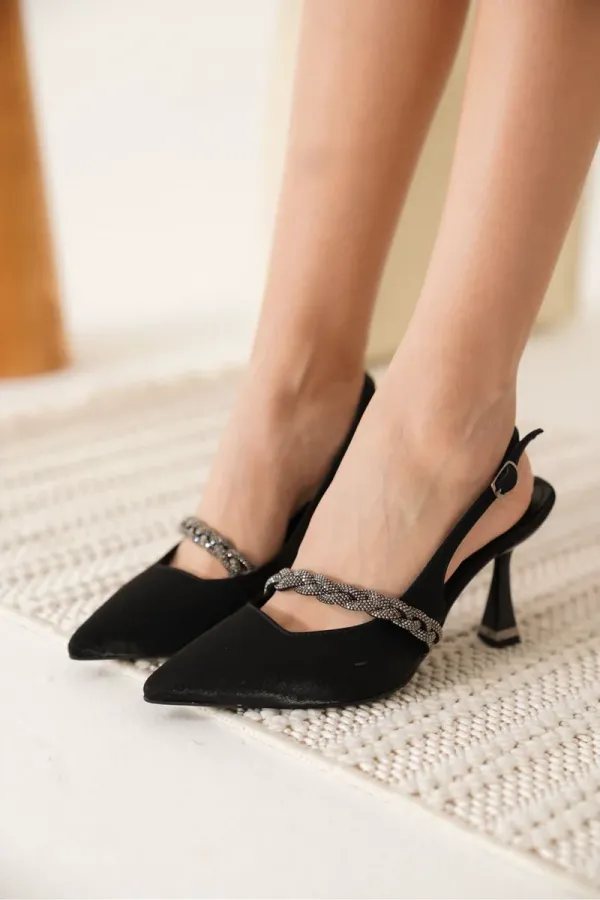 Siyah Kadın Topuklu Ayakkabı TR08MS36A