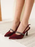 Kırmızı Kadın Topuklu Ayakkabı TR08MS36D