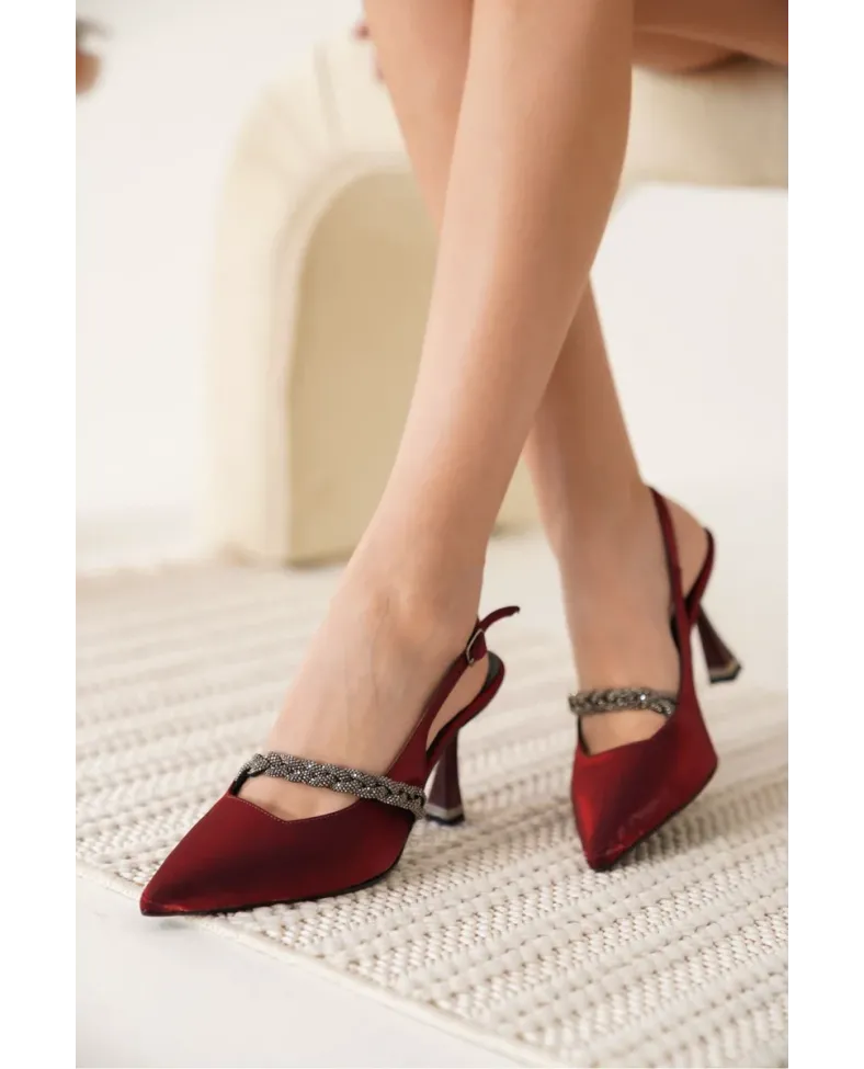 Kırmızı Kadın Topuklu Ayakkabı TR08MS36D