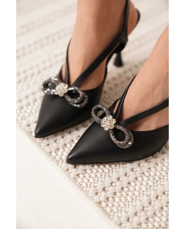 Kadın Siyah Topuklu Ayakkabı TR08MS38A