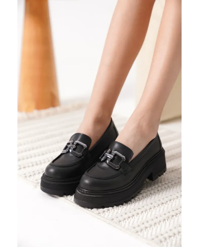Cilt Siyah Kadın Loafer TR17MS01D