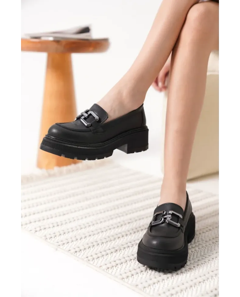 Cilt Siyah Kadın Loafer TR17MS01D
