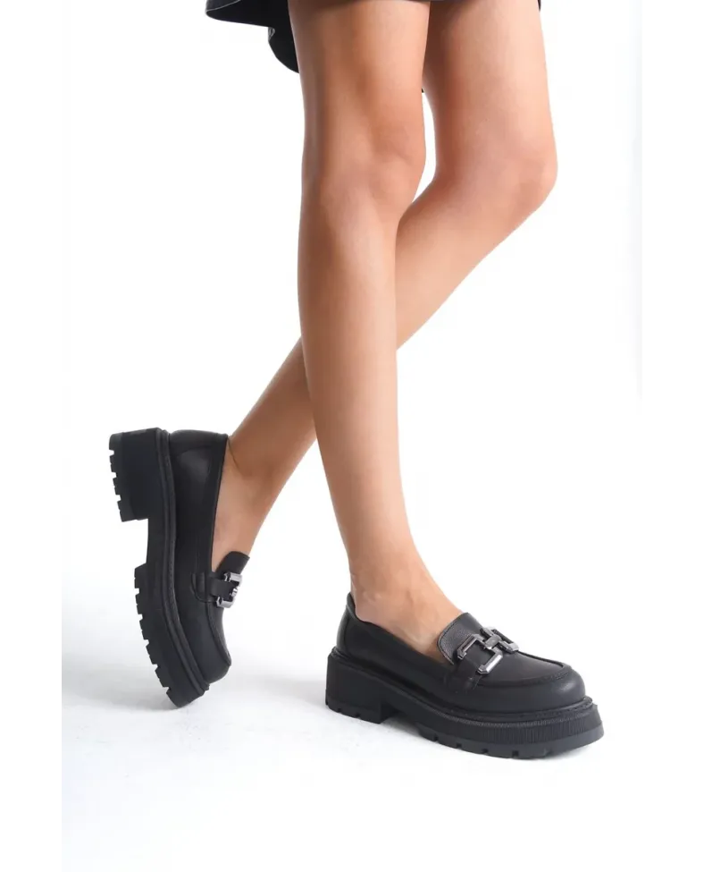 Cilt Siyah Kadın Loafer TR17MS01D
