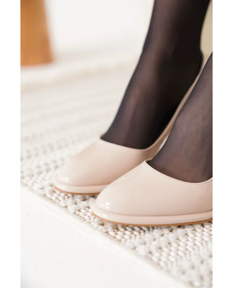 Bej Rugan Kadın Topuklu Ayakkabı TR18MS11C