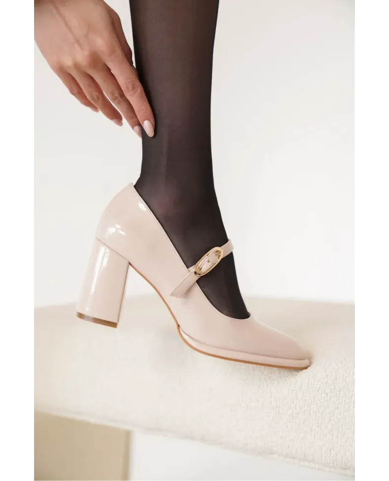 Bej Kadın Topuklu Ayakkabı TR18MS12B