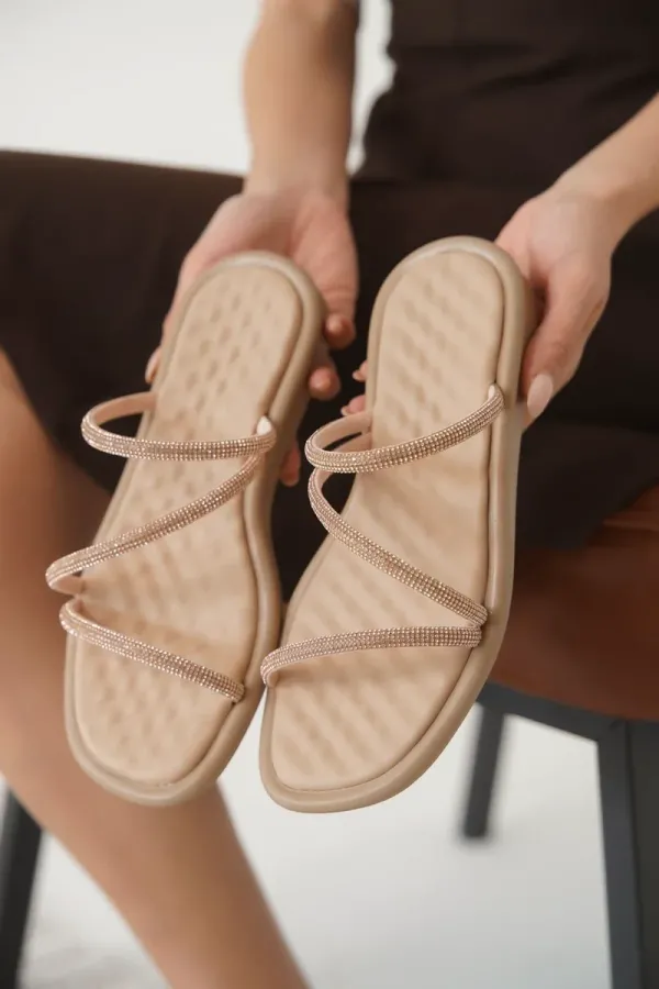 Nude Kadın Taşlı Terlik TR28MY03C