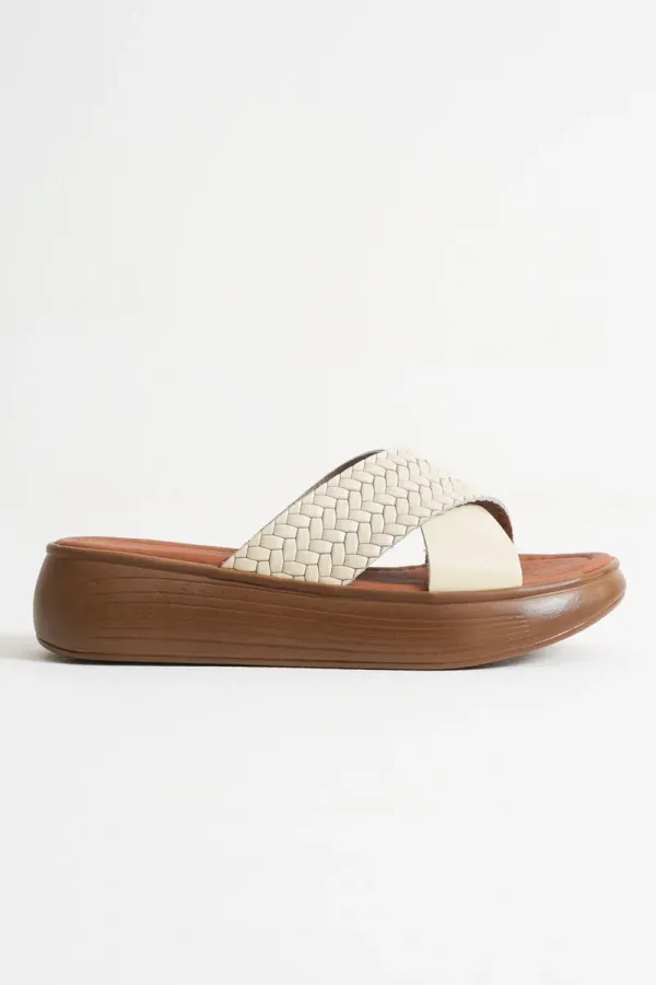 Bej Hakiki Deri Terlik TR31MY53H