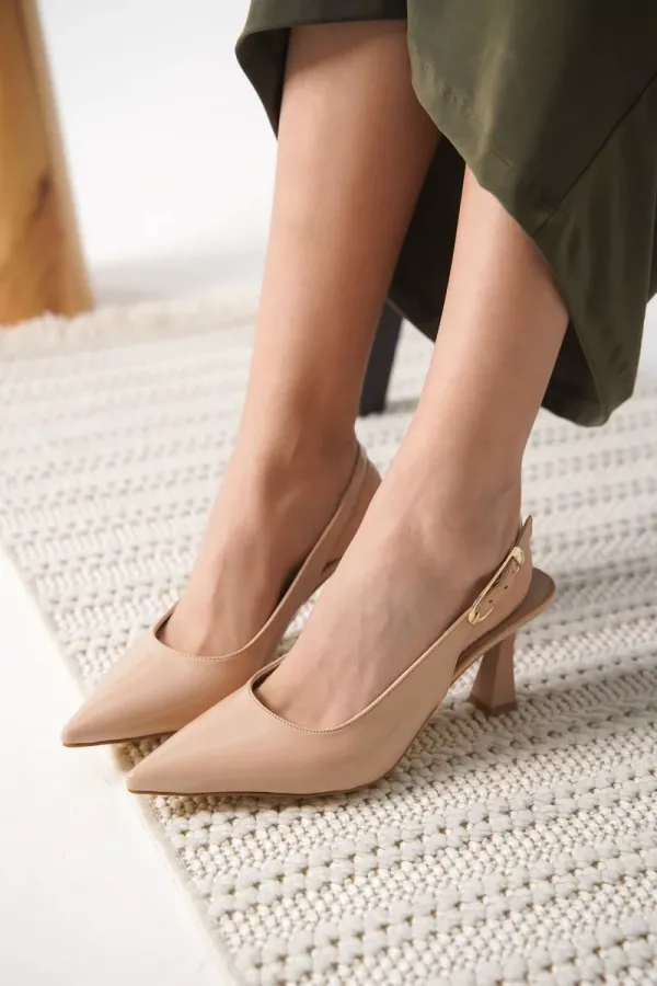 Kadın Nude Rugan Topuklu Ayakkabı TR20MS01C