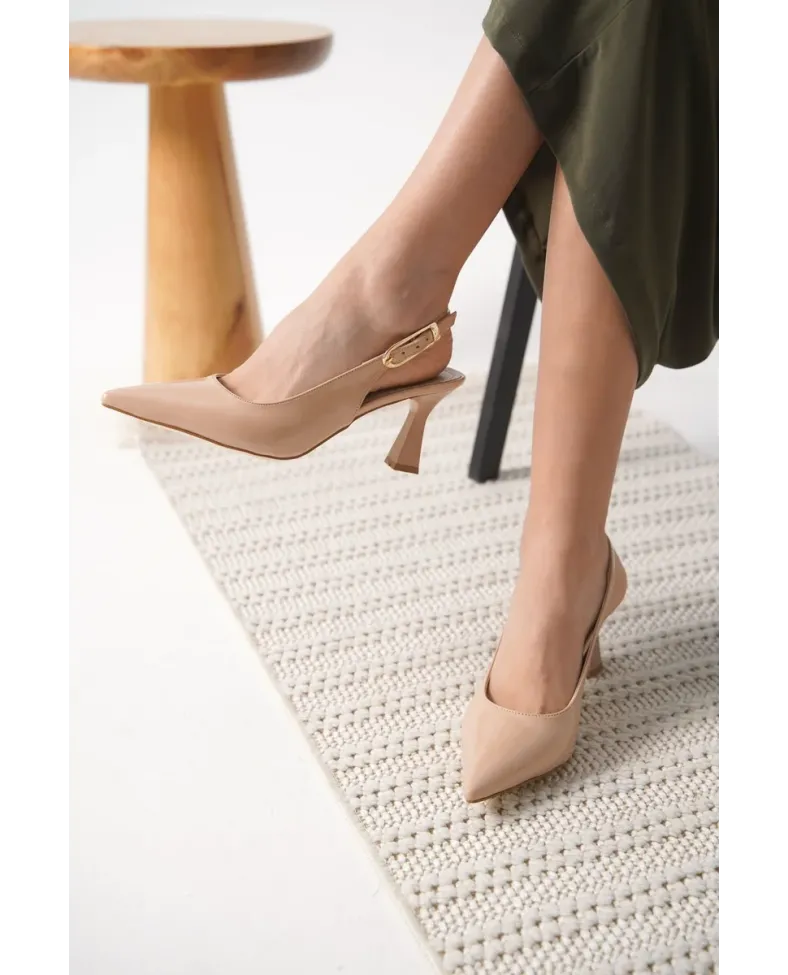 Kadın Nude Rugan Topuklu Ayakkabı TR20MS01C