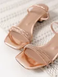 Kadın Kalın Topuklu Rose Gold Terlik TR20MY14G