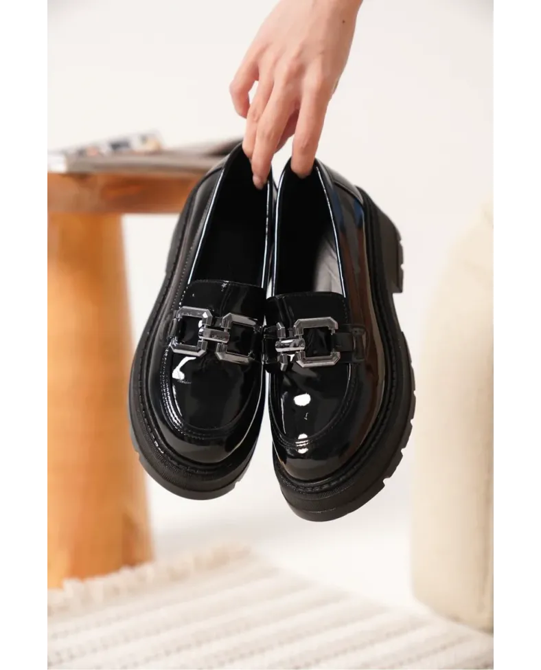 Rugan Siyah Kadın Loafer TR17MS01B