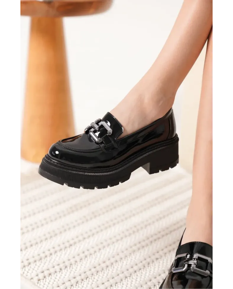 Rugan Siyah Kadın Loafer TR17MS01B