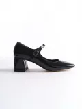 Siyah Rugan Topuklu Kadın Ayakkabı TR16MS01A