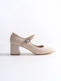 Bej Rugan Topuklu Kadın Ayakkabı TR16MS01B