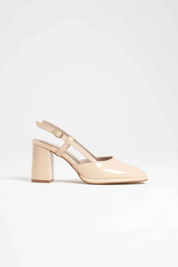 Açık Sarı Rugan Kadın Topuklu Ayakkabı TR18MS18B