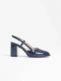 Lacivert Rugan Kadın Topuklu Ayakkabı TR18MS18C