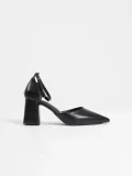 Siyah Cilt Kadın Topuklu Ayakkabı TR08MS11D