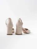 Bej Cilt Kadın Topuklu Ayakkabı TR08MS11G