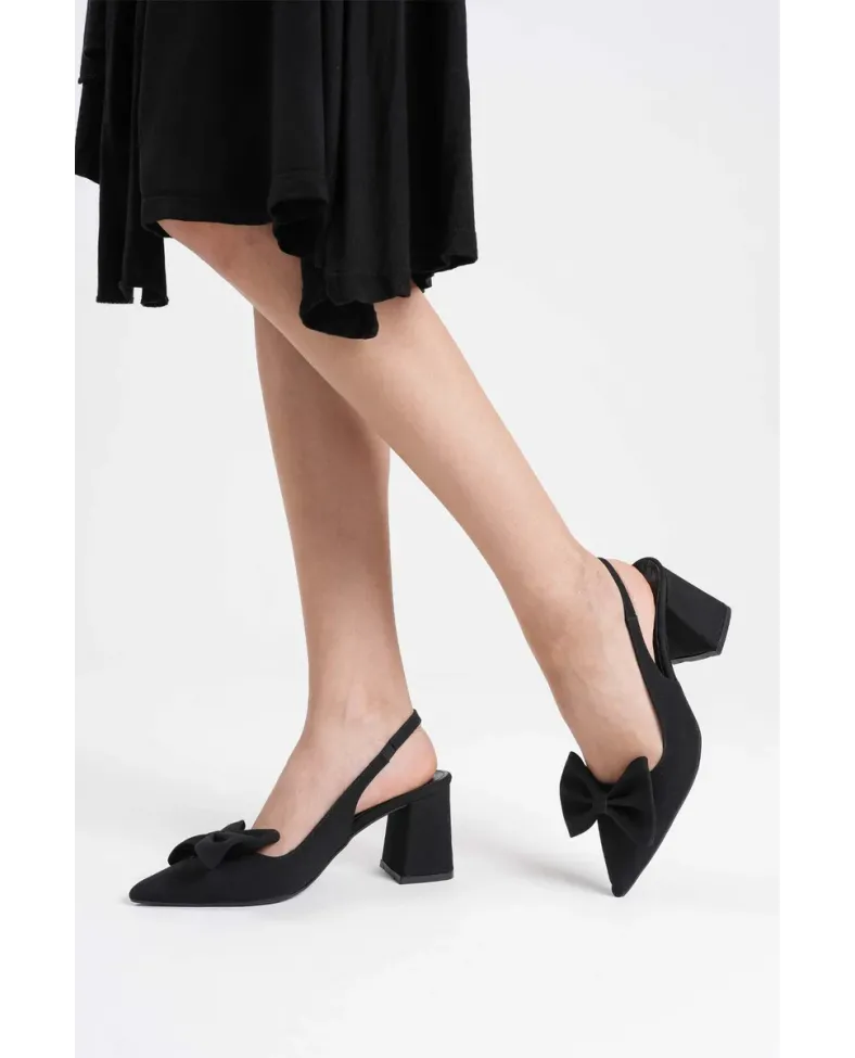 Siyah Kadın Topuklu Ayakkabı TR08MS15A