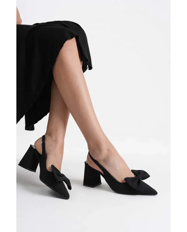 Siyah Kadın Topuklu Ayakkabı TR08MS15A