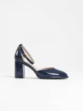 Lacivert Rugan Kadın Topuklu Ayakkabı TR18MS04C