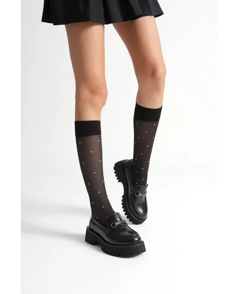 Toka Detaylı Siyah Günlük Loafer Ayakkabı TR10MS04A