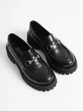 Toka Detaylı Siyah Günlük Loafer Ayakkabı TR10MS04A