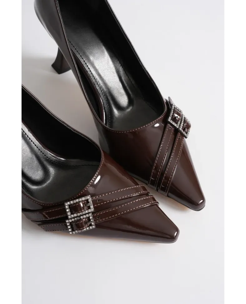 Kadın Acı Kahve Rugan Ayakkabı TR08MS25P