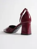 Bordo Rugan Kadın Topuklu Ayakkabı TR08MS11H