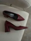 Bordo Rugan Kadın Topuklu Ayakkabı TR08MS16G