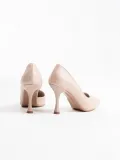 Kadın Bej Cilt Topuklu Ayakkabı TR08MS45P