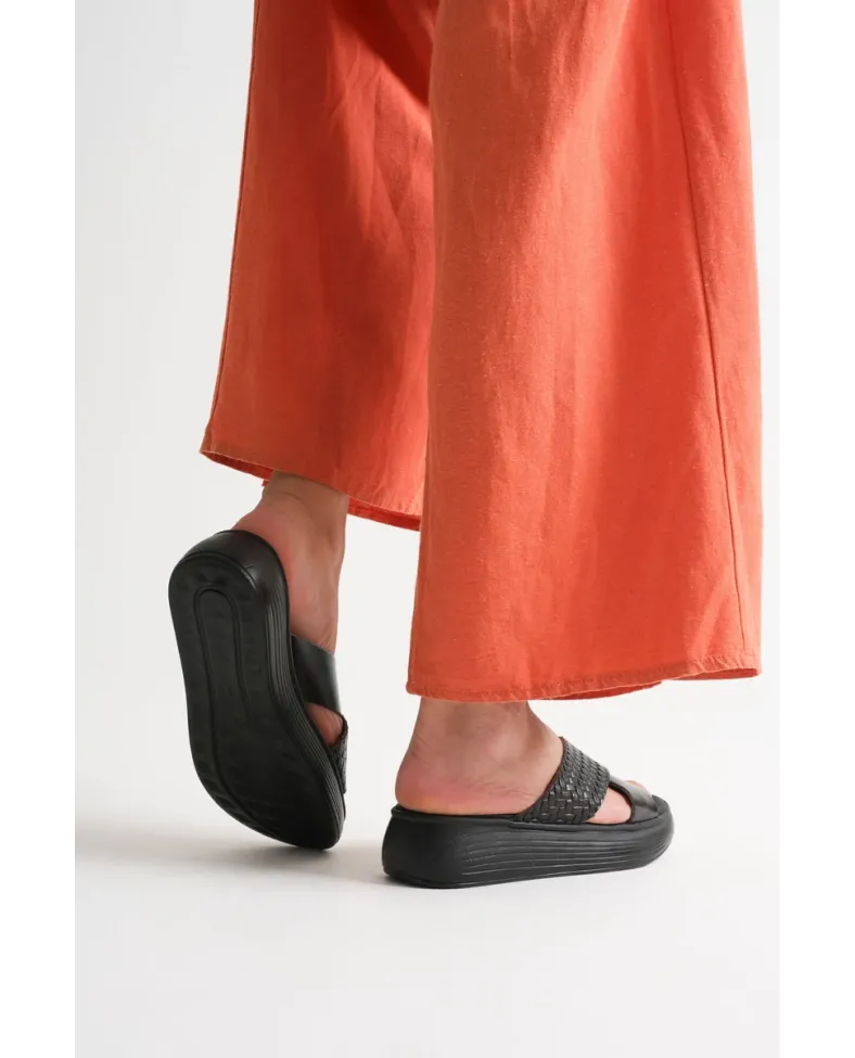 Siyah Hakiki Deri Terlik TR31MY53N