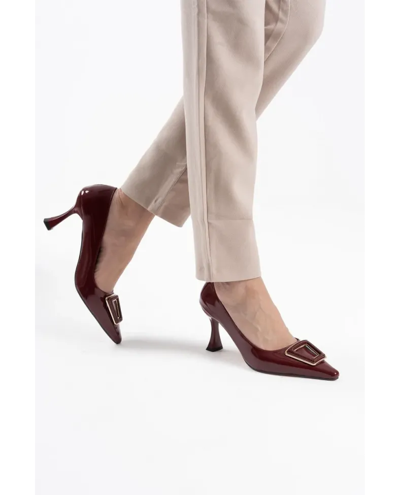 Kadın Bordo Rugan Ayakkabı TR08MS09C