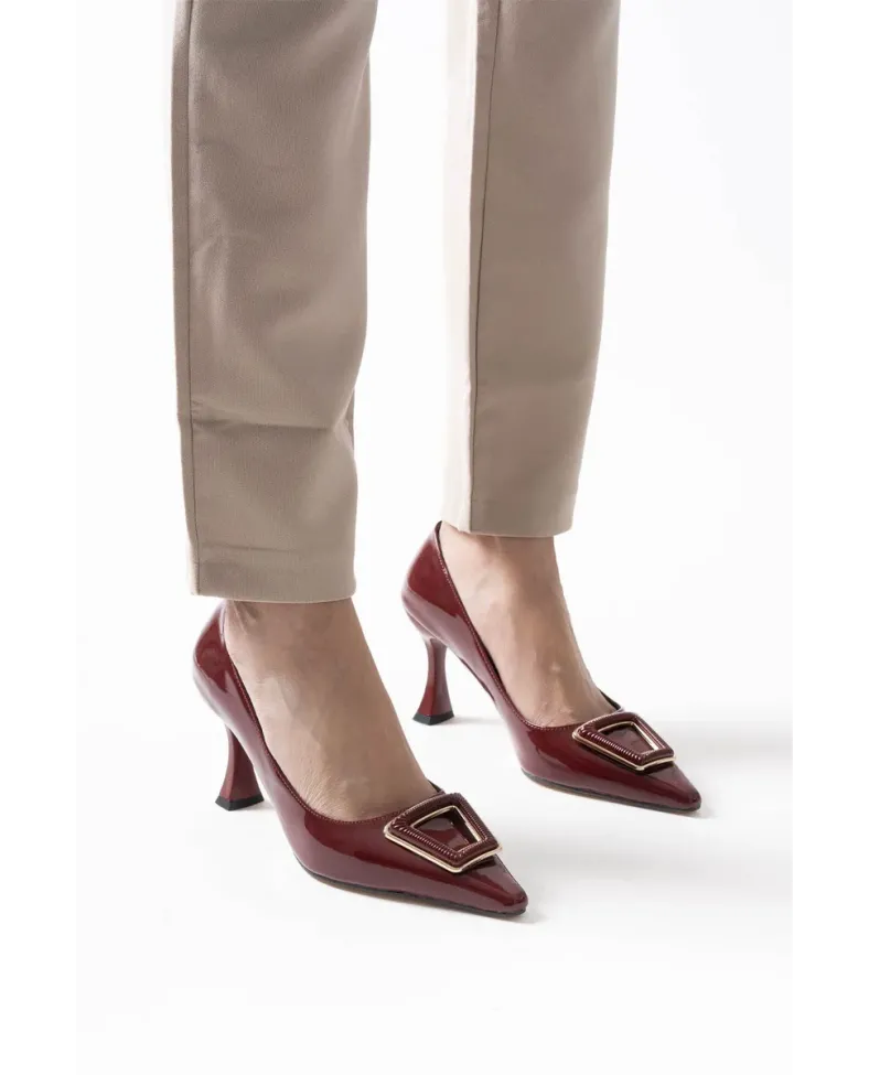 Kadın Bordo Rugan Ayakkabı TR08MS09C