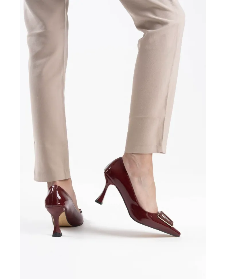 Kadın Bordo Rugan Ayakkabı TR08MS09C