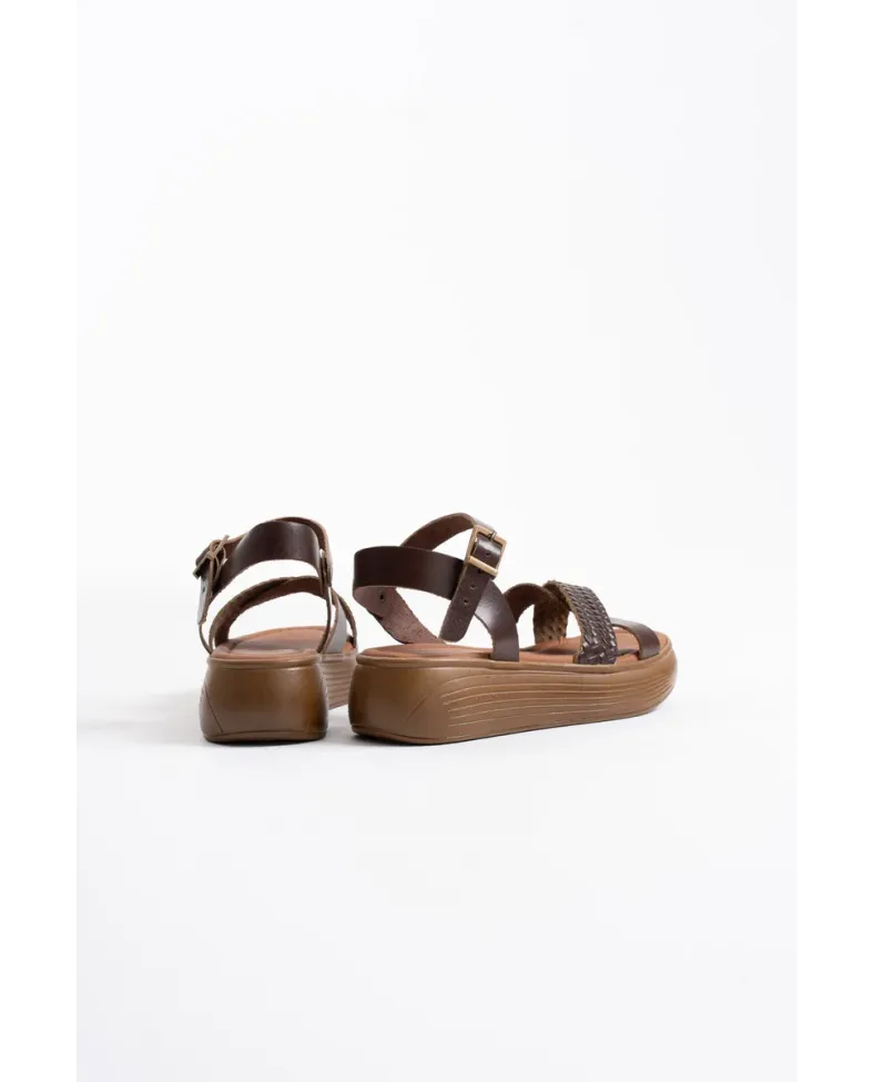 Acı Kahve Hakiki Deri Sandalet TR31MY58K